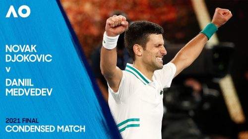 Новак Джокович в конденсированном матче Даниил Медведева | Открытый чемпионат Австралии